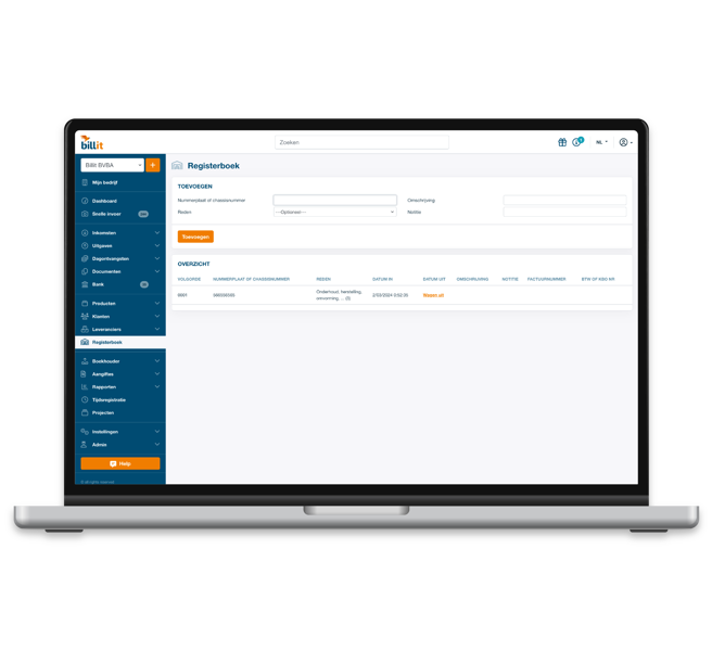 Screenshots - Registerboek Screenshots - Registerboek