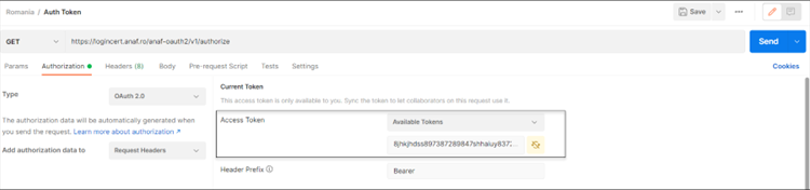 ANAF Token Field